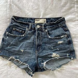 garage denim jean shorts